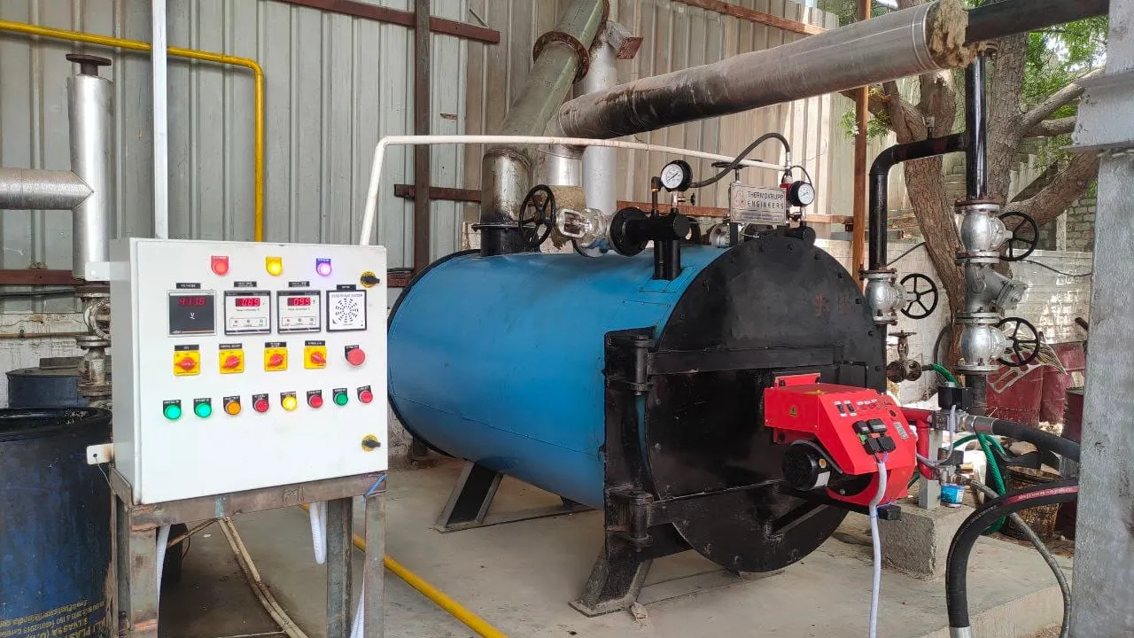 Thermic Fluid Heater Manufacturer India - Gas Fired Industrial Thermal Oil Heater by Thermokrupp Boilers - IBR Approved